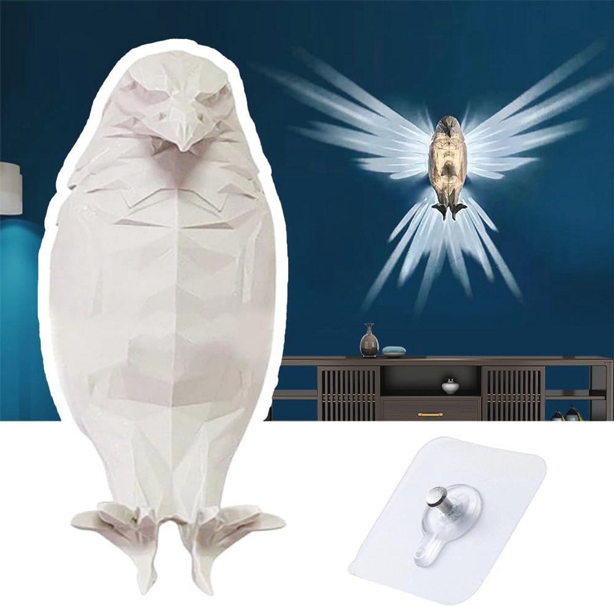 3D LED Wandlamp in Dierensilhouet - Batterij Aangedreven Nachtlamp voor Wanddecoratie