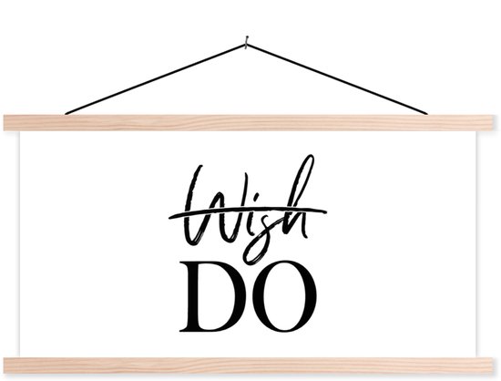 Porte-affiche avec affiche - Affiche scolaire - Wish do - Proverbes - Citations - 120x60 cm - lattes vierges