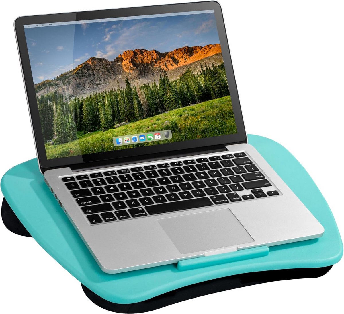Basis Laptop Lapdesk met Kussen en Apparatuur Rand - Ideaal voor Werk en Ontspanning