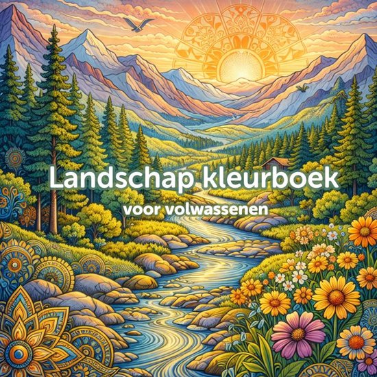 Landschap kleurboek voor volwassenen - cover