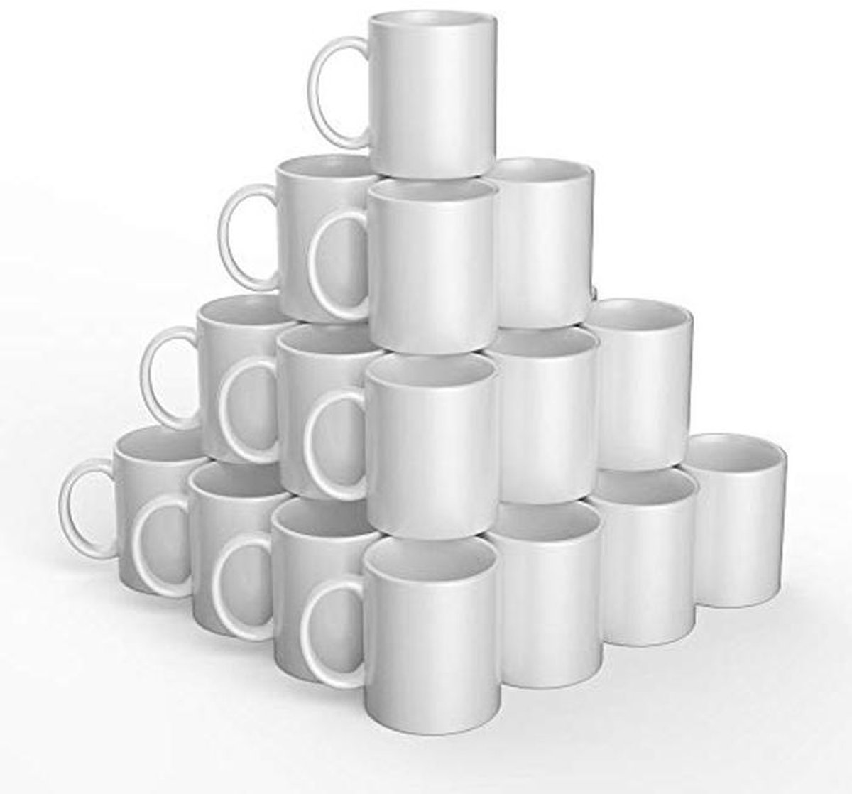 Witte Sublimatie Mokken 355ml - 36 Stuks Infusible Ink Mokken voor Mug Press