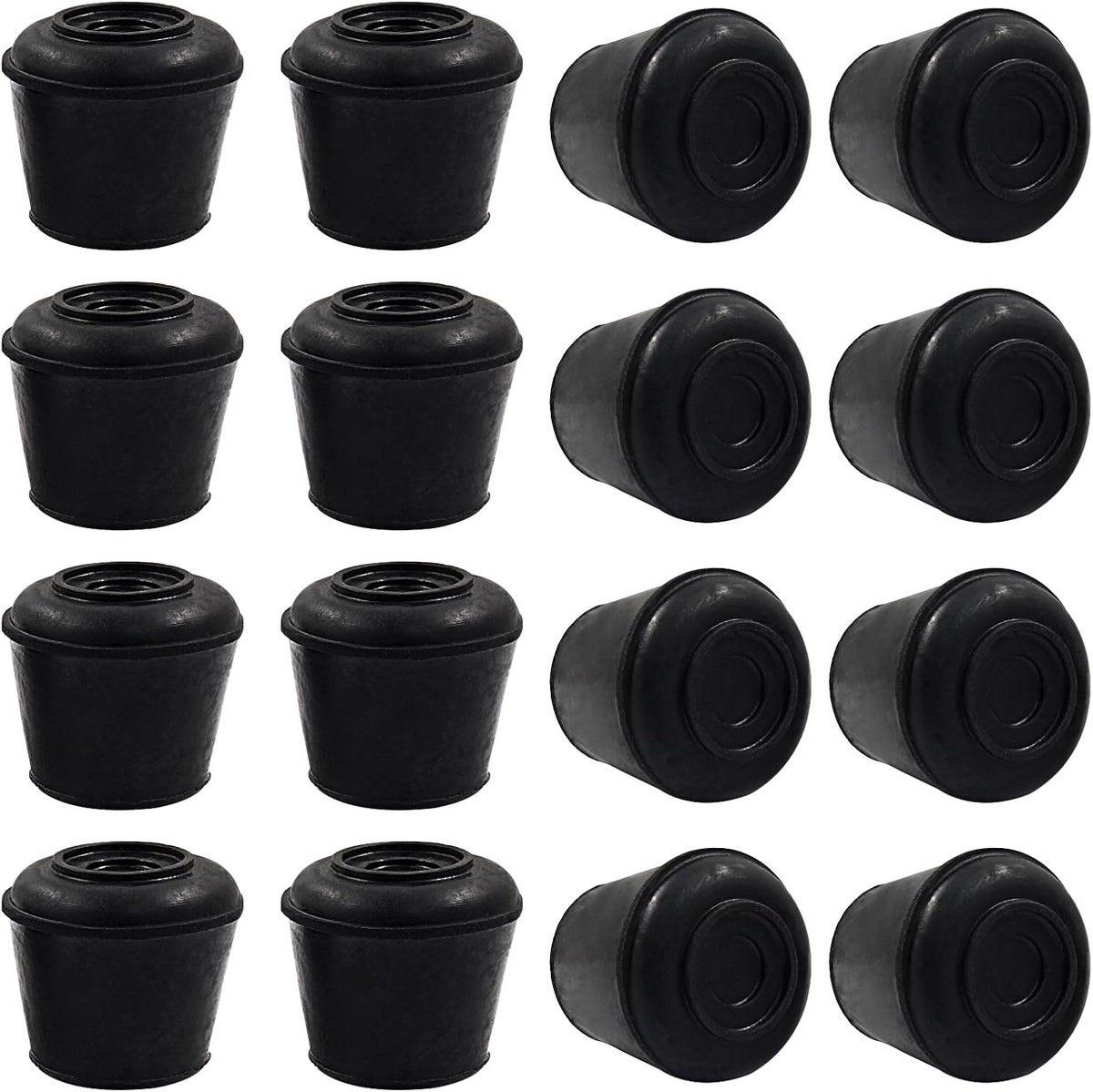 Ronde Stoelpootdoppen 3/4 Inch - Antislip Rubber, 16 Stuks voor Meubels