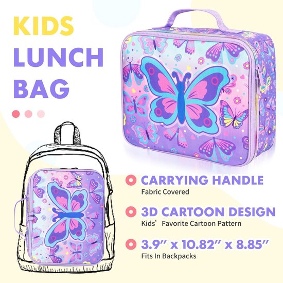 PinkSheep Bento-broodtrommelset voor kinderen, met 1200 ml