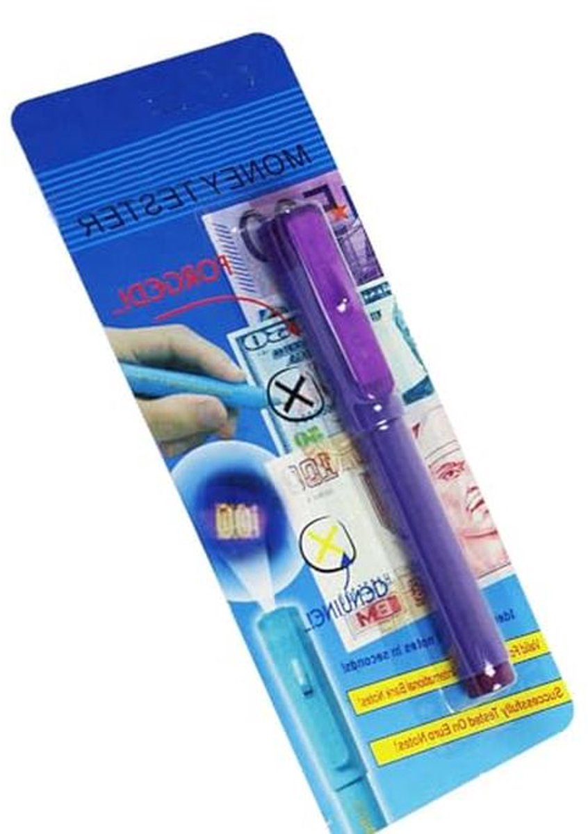 Geldtestpen met UV-lamp voor het detecteren van valse biljetten
