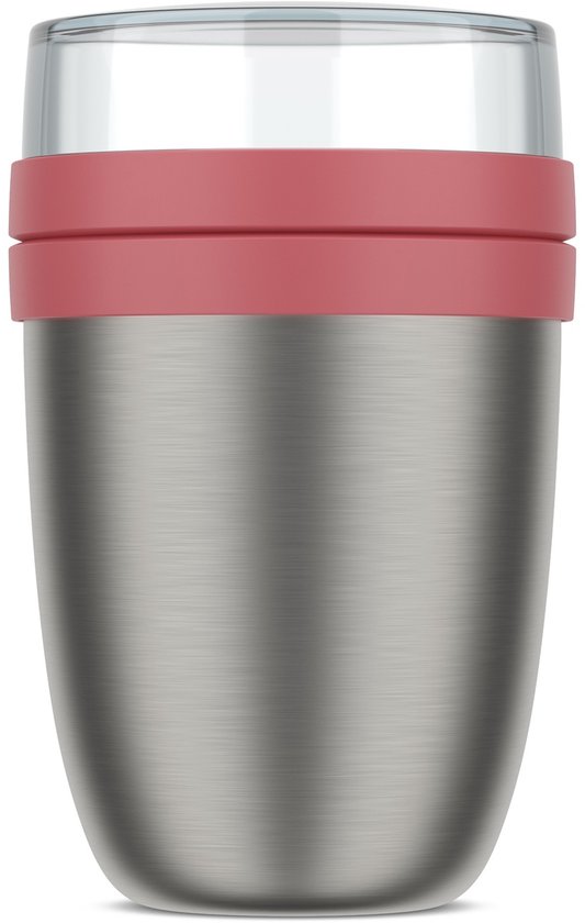 Pot à lunch isotherme Mepal Ellipse - 500 + 200 ml - Boîte à lunch Thermos - Mauve vif