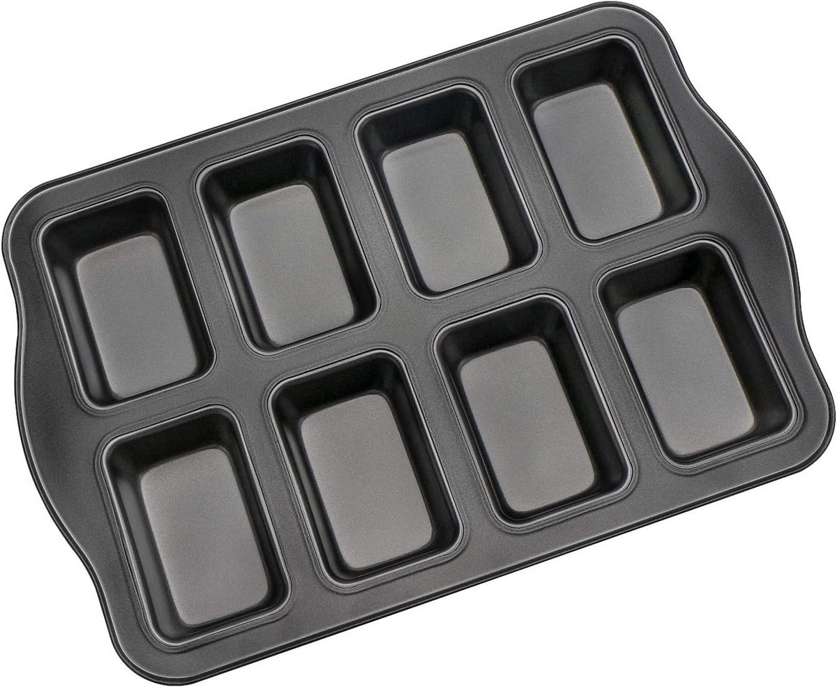 Mini Brood Bakpan 10x14 Inch - Antiaanbak Brownie Pan met 8 Holtes