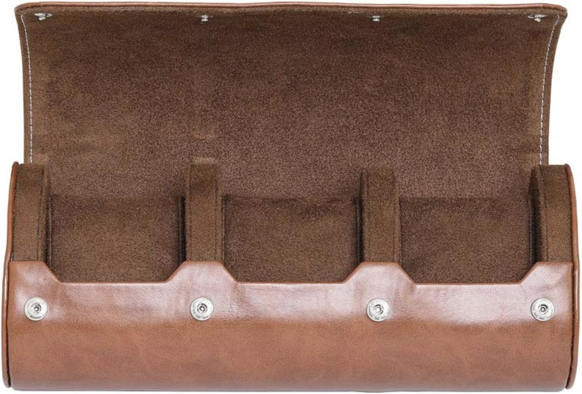 Horloge Roll Travel Case voor 3 Horloges - Stevige Draagbare Bescherming voor Horloges en Smart Horloges tot 50 mm