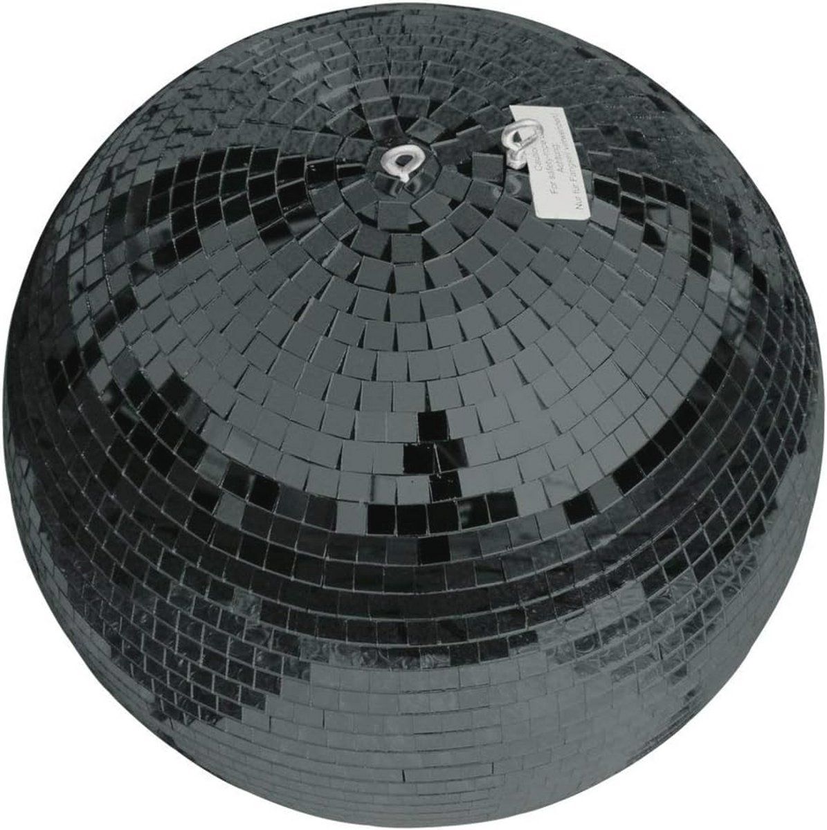 Spiegelbal 50 cm zwart | Veiligheidsspiegelbal met glanzende zwarte facetten