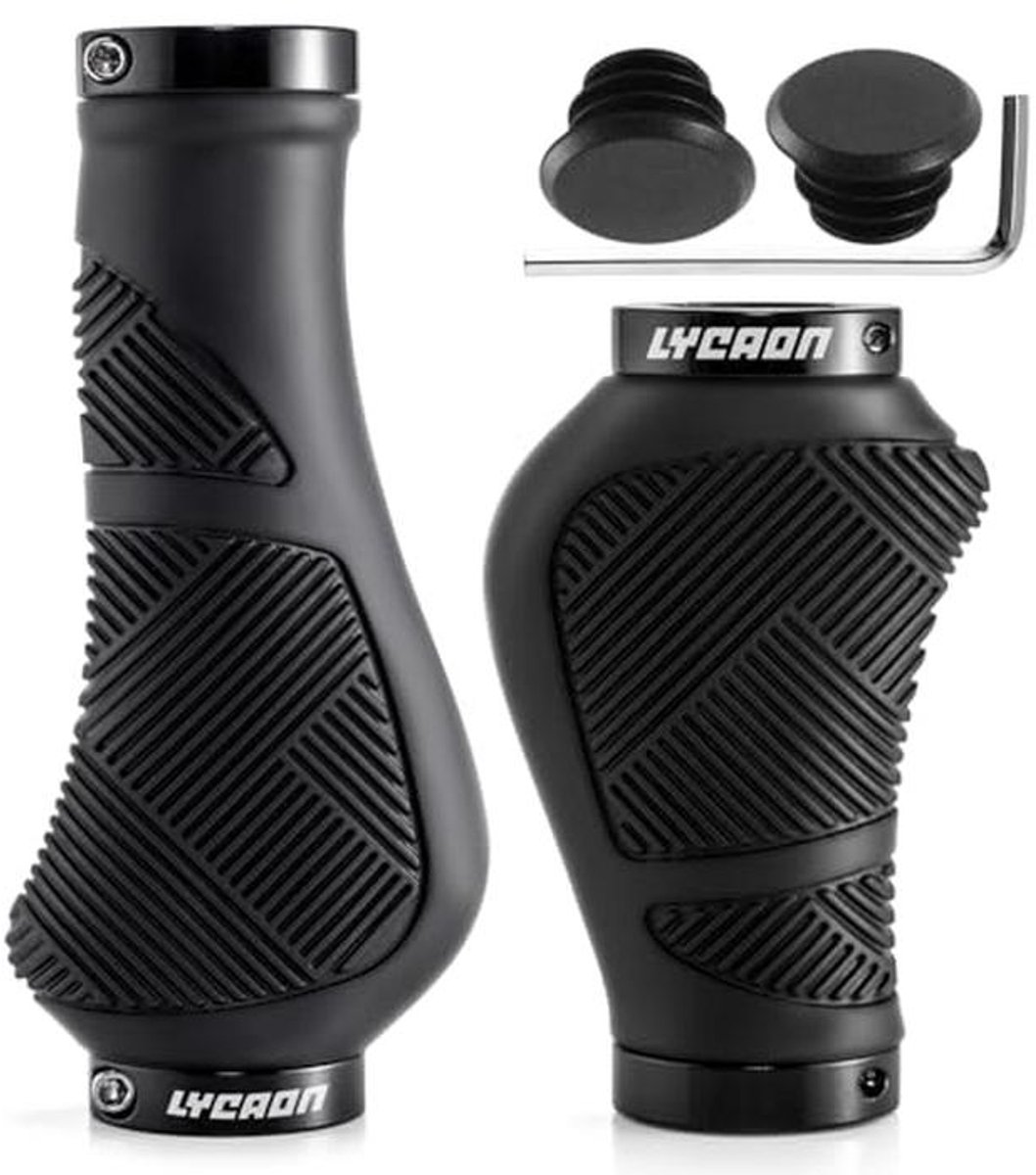 Antislip fietsstuurgrepen met aluminium slot - Geschikt voor scooter, cruiser, fiets en rolstoel