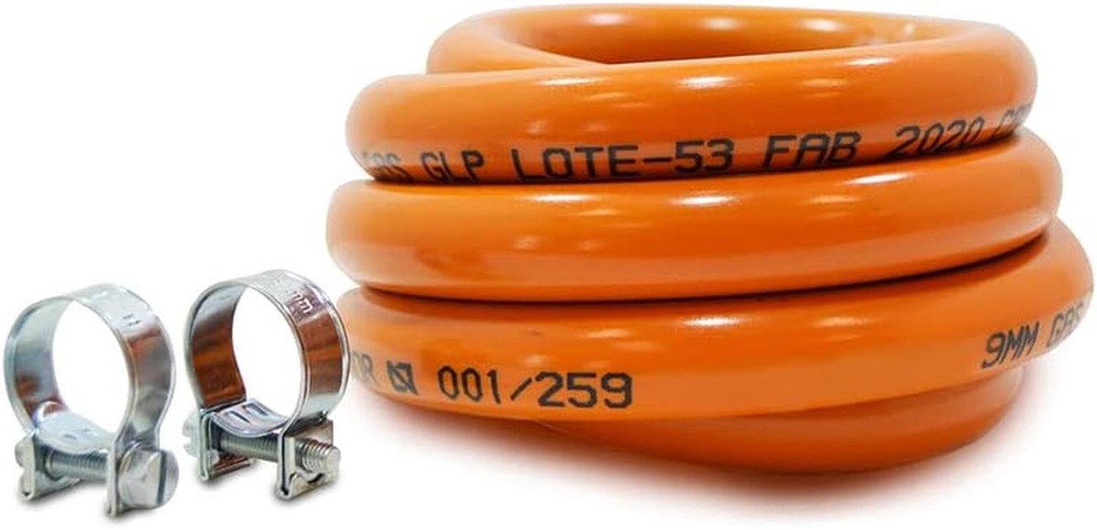 Flexibele Gasleiding voor Butaangas - 1,5 m Oranje Slang