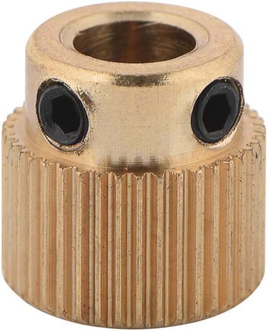 MMOBIEL 5x Messing Extruder Tandwiel – 40 Tanden, Voor Creality 3D-printers Zoals Ender 3 V2, Pro, CR-10, Met Inbussleutel