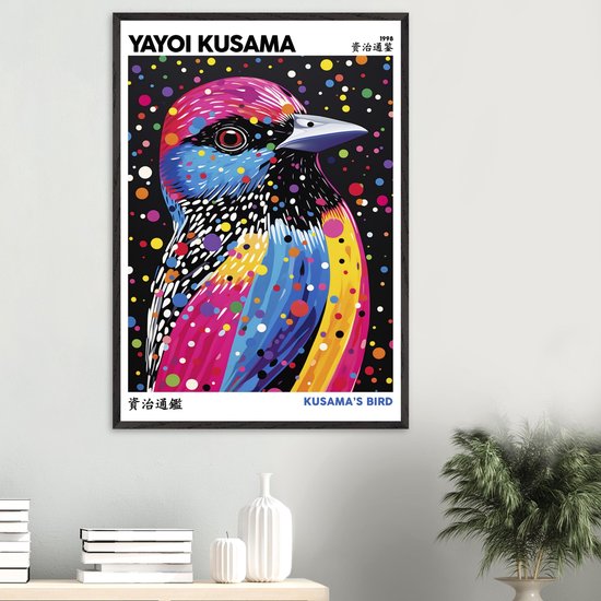 Affiche Yayoi Kusama - L'oiseau de Kusama 30x40 cm