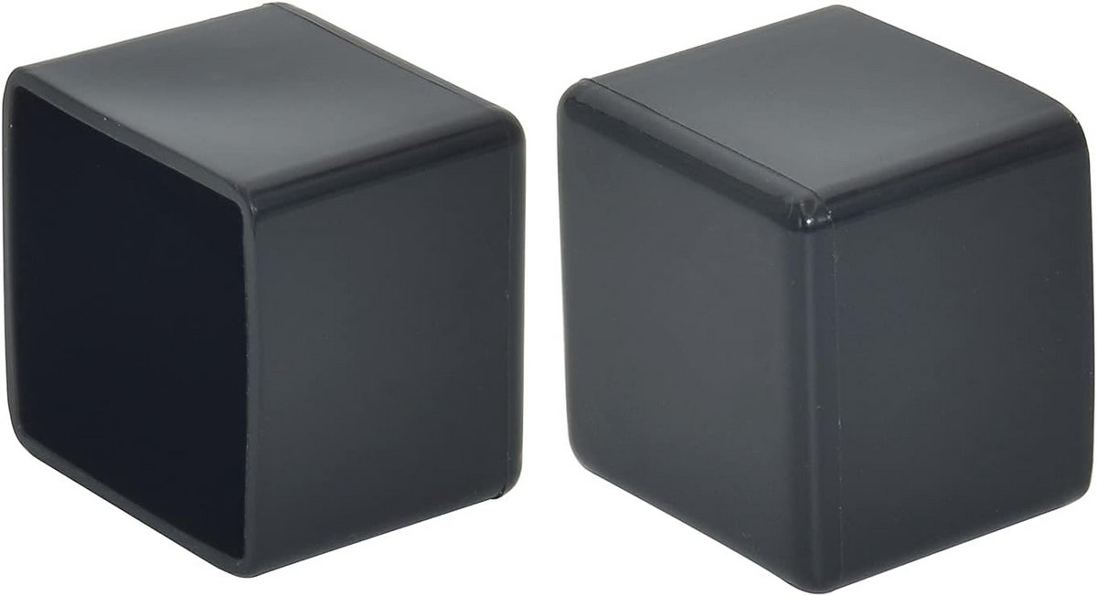 12x Vierkante Meubel Poten Doppen PVC - Beschermers voor Houten Vloeren Stoel- en Tafelpoten 30x30mm