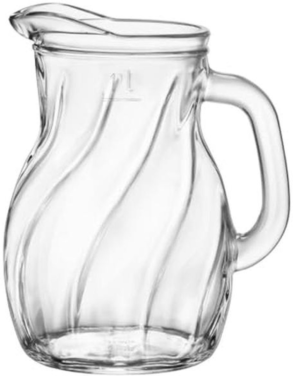 Transparante Twist Krug van Glas - 1 Liter