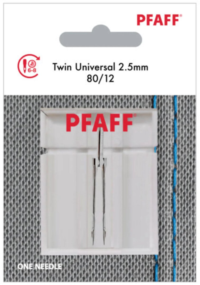 Pfaff Tweelingnaald Universal / 80 / 2.5mm (1 stuk) Naalden
