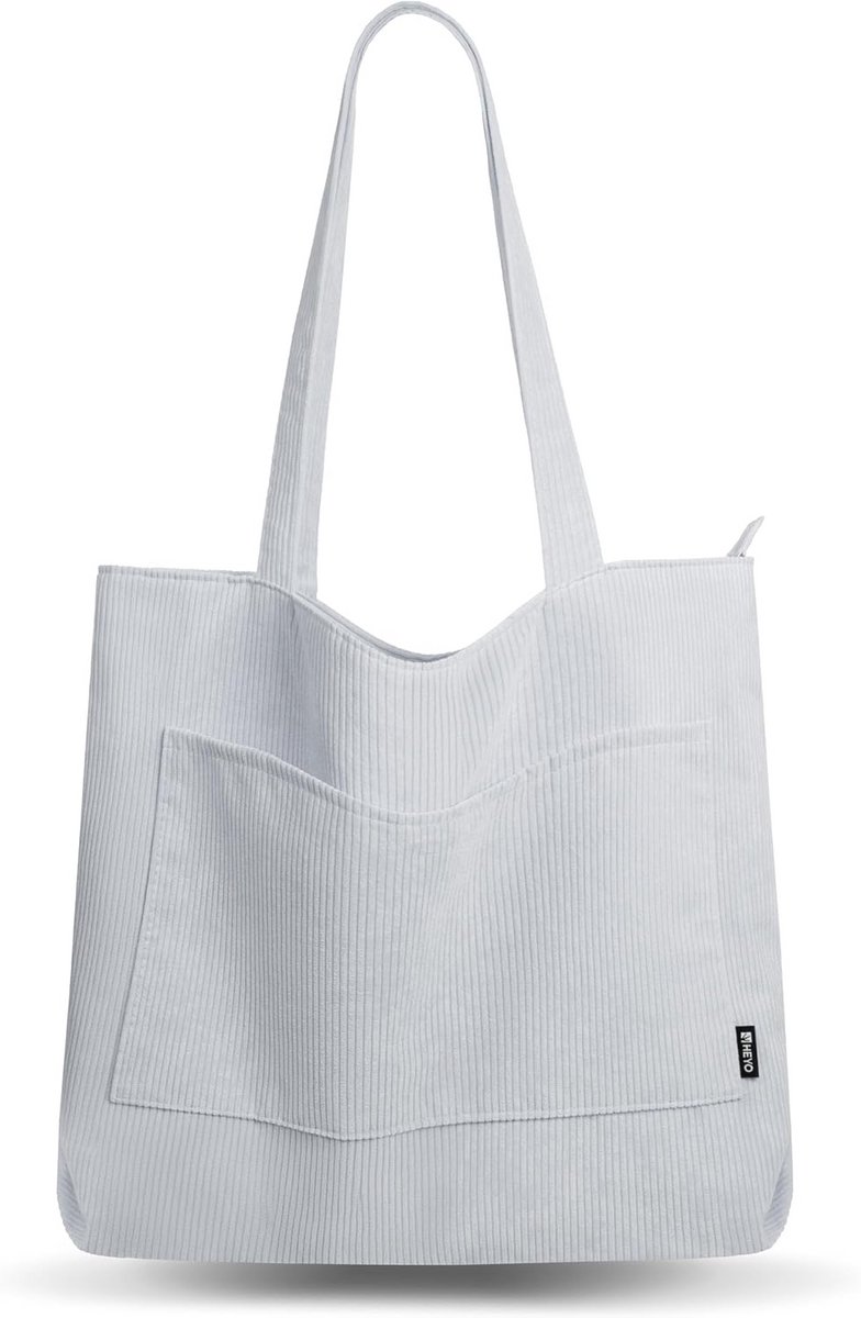 Grote Corduroy Shopper Tas voor Dames - Stijlvolle en Praktische Schoudertas