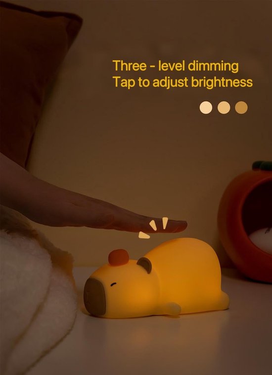 Nachtlampje , schattig LED-nachtlampje in de vorm van een dier, liggende -babylamp, met timer, oplaadbaar, dimbaar, 7-kleurige RGB-helderheidsregeling, een geweldig cadeau voor jongens en meisjes, perfect voor kamerdecoratie. — afbeelding 4