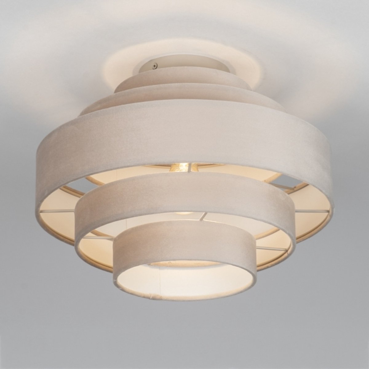 Lumidora Plafondlamp 75421 - Plafonniere - POLIGNANO - E27 - Taupe - Metaal - ⌀ 40 cm