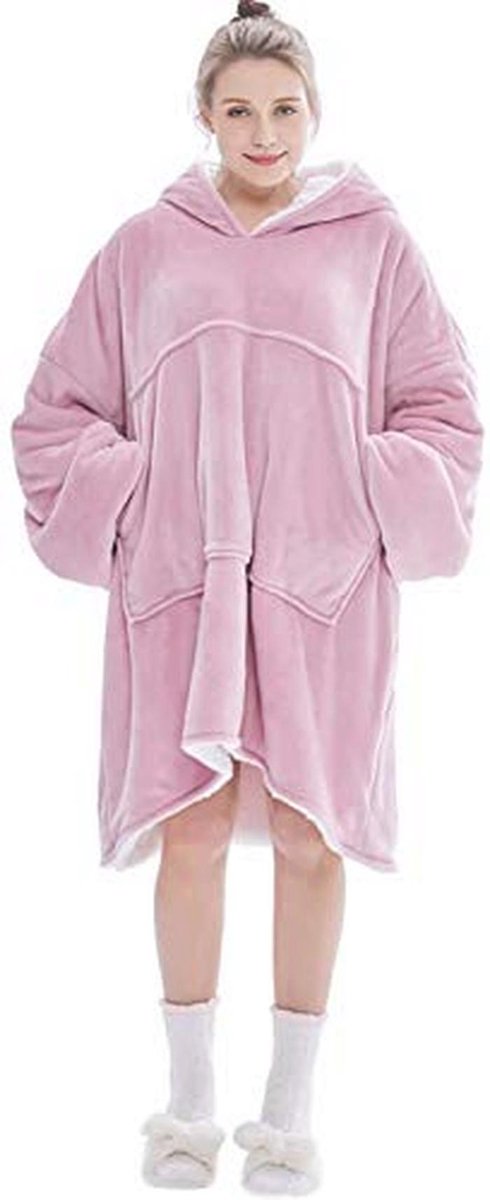 Oversized Sherpa Deken Hoodie - Super Zacht en Comfortabel voor Volwassenen en Kinderen