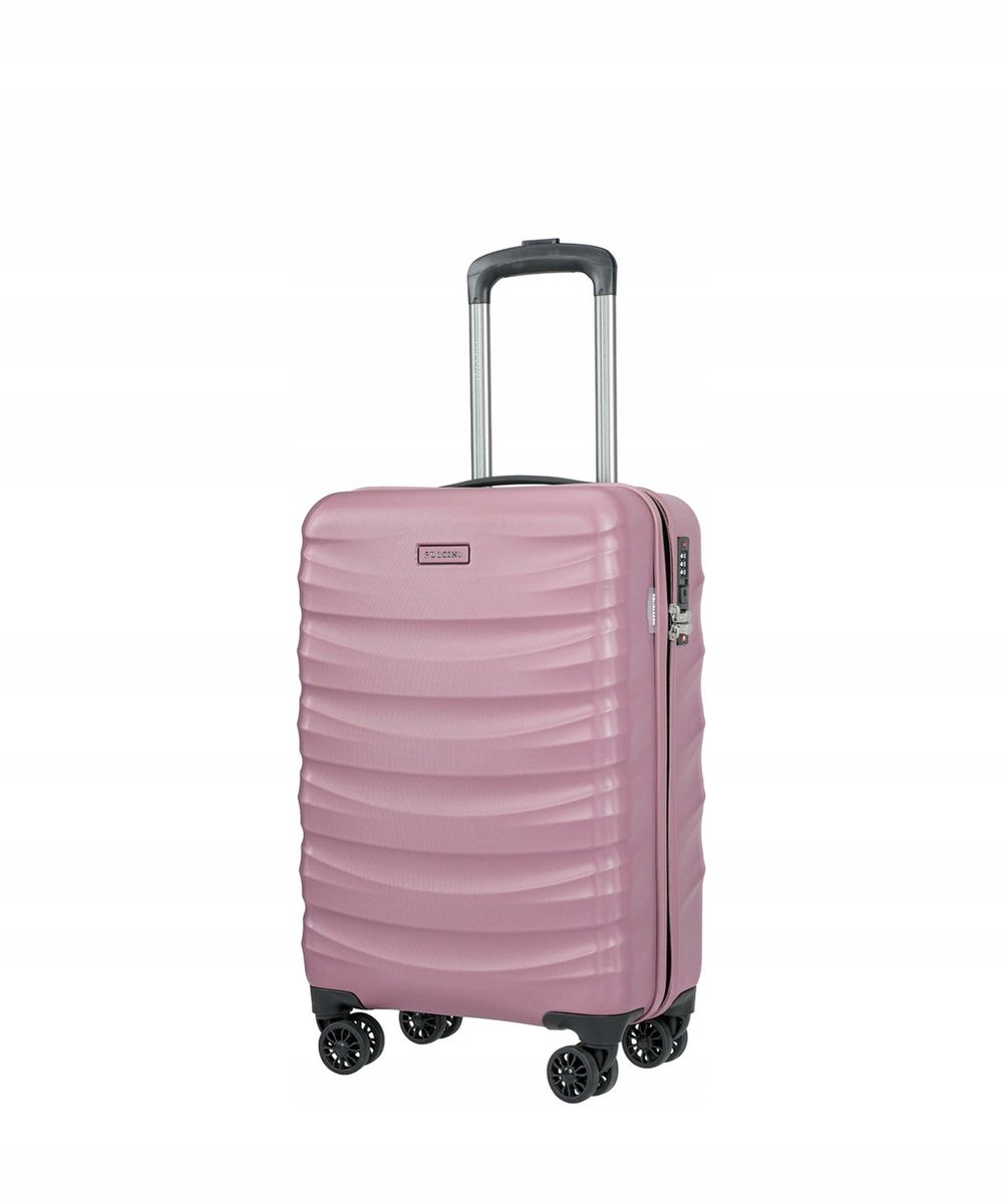 Puccini Valencia Kabine Koffer Rood Polycarbonaat 55cm 31L 360° Wielen