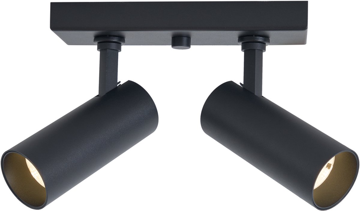 QAZQA Professional tate - Moderne Plafondlamp - 2 lichts - L 26 cm - Zwart - Woonkamer | Slaapkamer | Keuken
