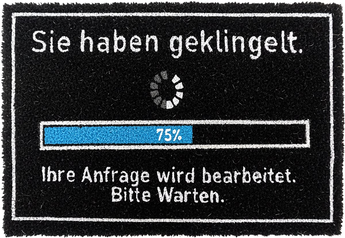 Deurmat kokos - 60 x 40 cm - humor - antislip