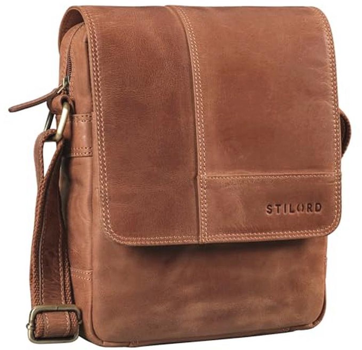 Leren Schoudertas voor Mannen - Vintage Crossbody Tas voor Tablet en Essentials