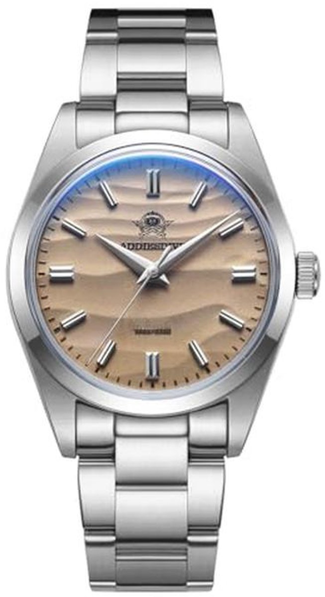 ADDIEDIVE 36 mm Quartz Watch, Simple Watch for Men and Women, VH31, KI Crystal Ball Mineral Glass, Waterproof to 100 Metres, AD2030