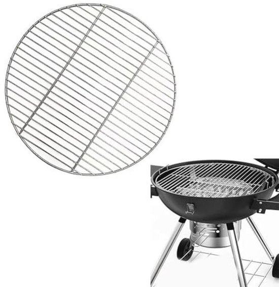 Rond roestvrij stalen grillrooster 43 cm - Perfect voor BBQ, camping en ...