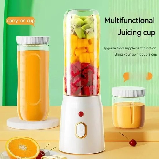 Jurrys Smoothie mixer - Draadloos - Draagbaar - Blender - Fruitpers - Elektrische - USB - Machine - Keuken - Compact van Jurrys — afbeelding 2