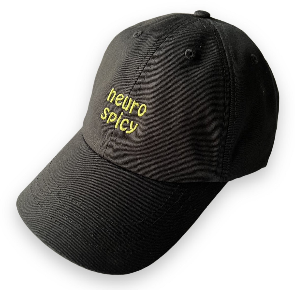 Neurospicy - geborduurde dad cap - hat - pet - embroidered - neurodivers - neurodiversity - 100% Organic cotton