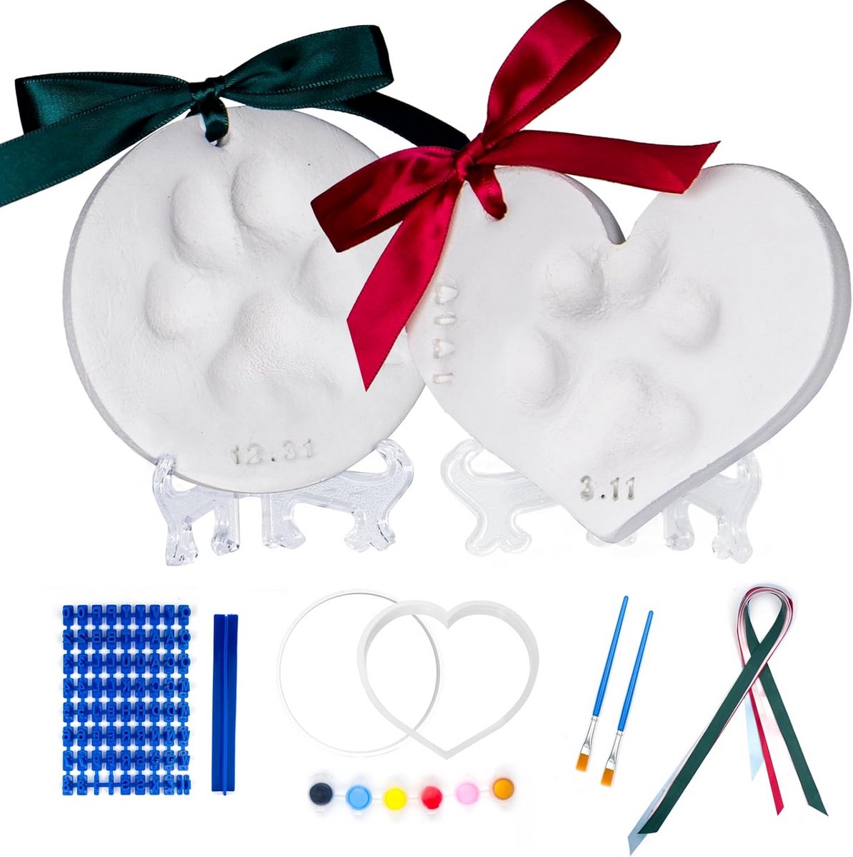 Klei Pootafdruk Set voor Honden en Katten - DIY Aandenken