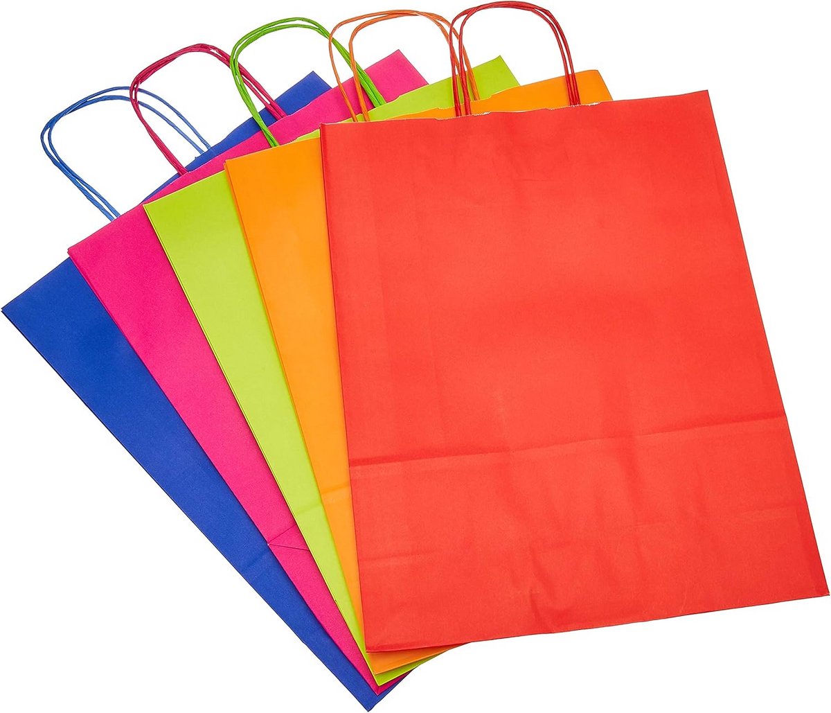 Assortiment Papieren Tassen Shopper met Handvat - Cadeautas Herbruikbaar - 25 Stuks