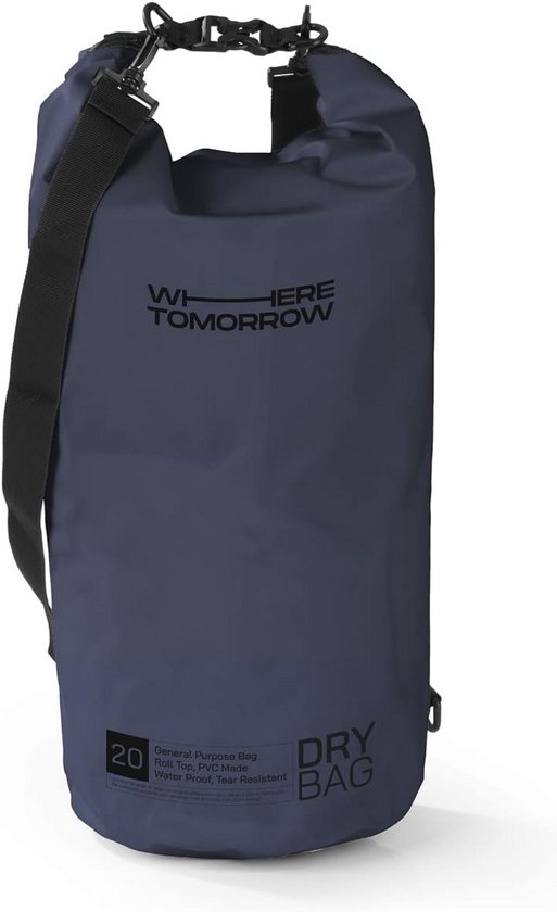 LATERN Waterdichte Dry Bag 20L – Stevige PVC Rugzak Met Dubbele Schouderriem – Ideaal Voor Kajakken, Varen, Kamperen En Meer (blauw)