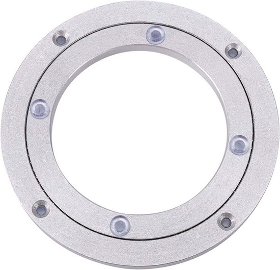 Draaitafel met draaiend lager, zware draaitafel van aluminiumlegering Draaitafel met draaiend lager Ronde eettafel Gladde draaiplaat voor caleidoscopen Tafelblad serveren Beursdisplays(8Inch*H8.5