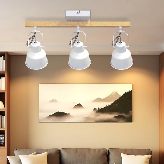 ANWIO Led Plafondspots, Verstelbaar, Rechthoekige Basis, Wandspot Met 3 Ledlampen E14 Fitting Wandlamp Vintage Kroonluchter Voor Winkel Bar Keuken Woonkamer Lamp Behalve Euc Ea 763830125