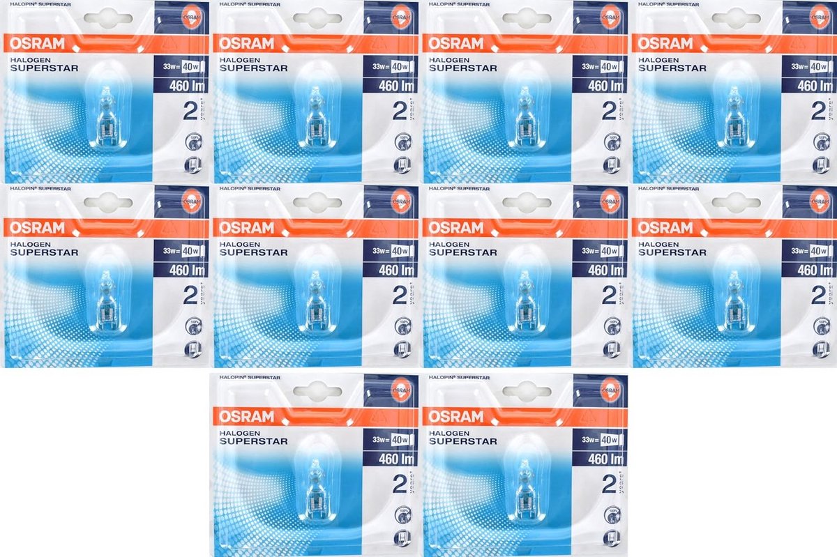 Halogeen G9 33 Watt 230V - 10 Stuks Dimbaar