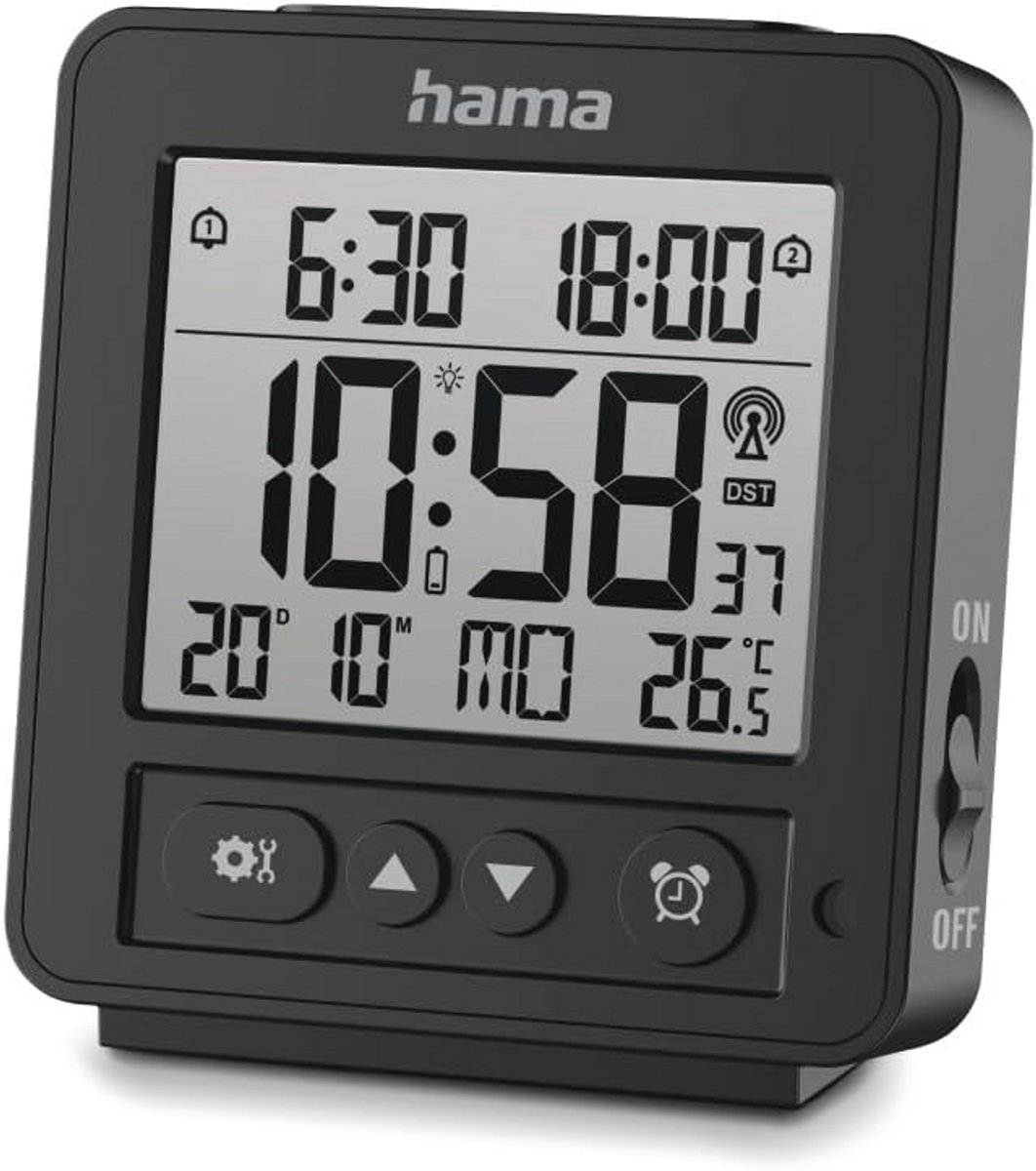 Digitale Wekkerradio met LCD Scherm - Nauwkeurige DCF Tijdmeting met Temperatuur