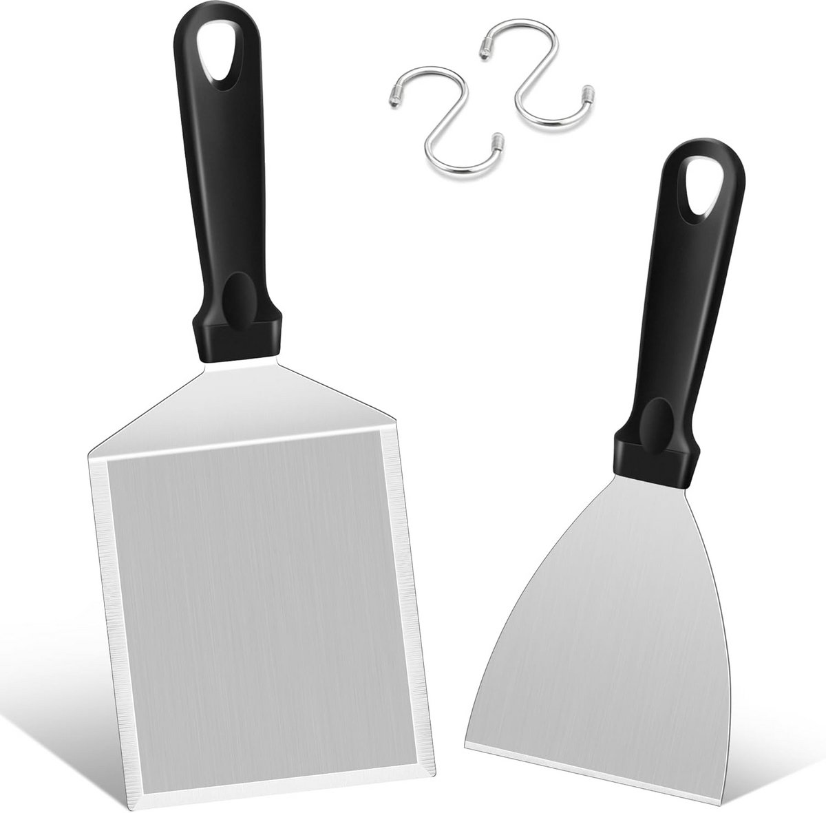 Set van 2 Grillspatels met S-Haken voor BBQ
