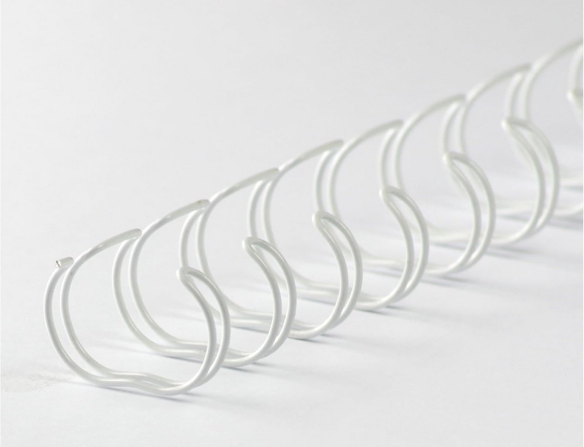 Wire Bindings - Binders Ringbinders - Documenten Binden - 23 Ring Verdeling - 14.3 mm - Wit