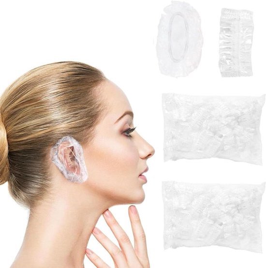 Foto: Karzo 200 oorbeschermers voor douche waterdicht met elastische banden thuis hotel spa haarverf badkamer kapper