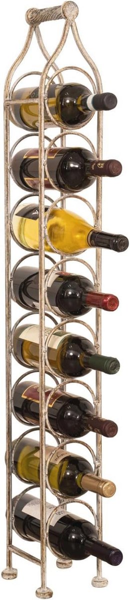 Smeedijzeren Wijnrek voor 8 Flessen - Functioneel Wijnmeubel L16,5xPR15,5xH105,5