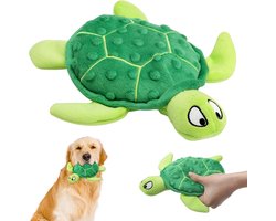 Interactief Puppy Speelgoed - Knuffel Turtle voor Kleine en Middelgrote Honden - Kauwspeeltje en Pluche Hondenspeeltje