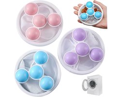 3 stuks - Filterzak - Huisdierhaarverwijderaar - Geschikt voor de wasmachine - 9,2 x 17,5 cm - Waszak voor pluizen - Herbruikbaar - Wasmachinefilter van gaas - Roze, blauw, paars