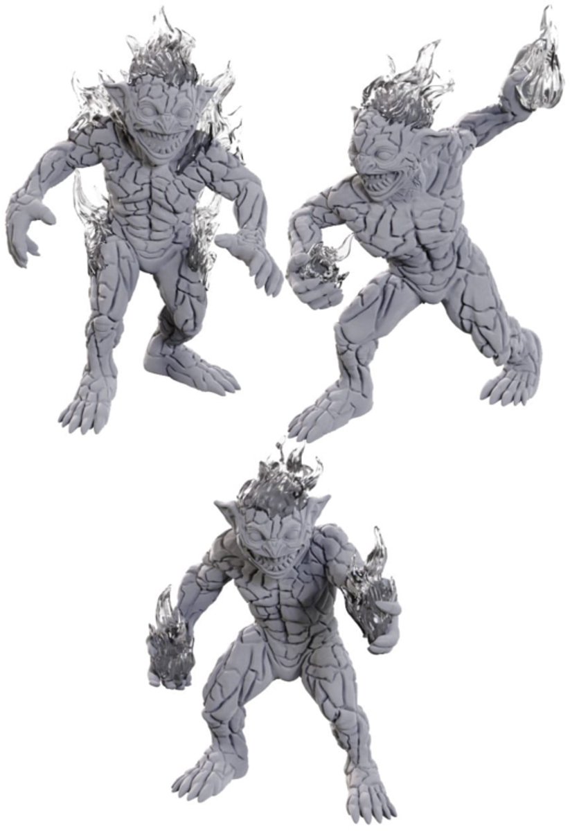 Wizkids D&D Nolzur's Marvelous Miniatures Unpainted Miniatures Magmins Miniature Gaming & Tabletop