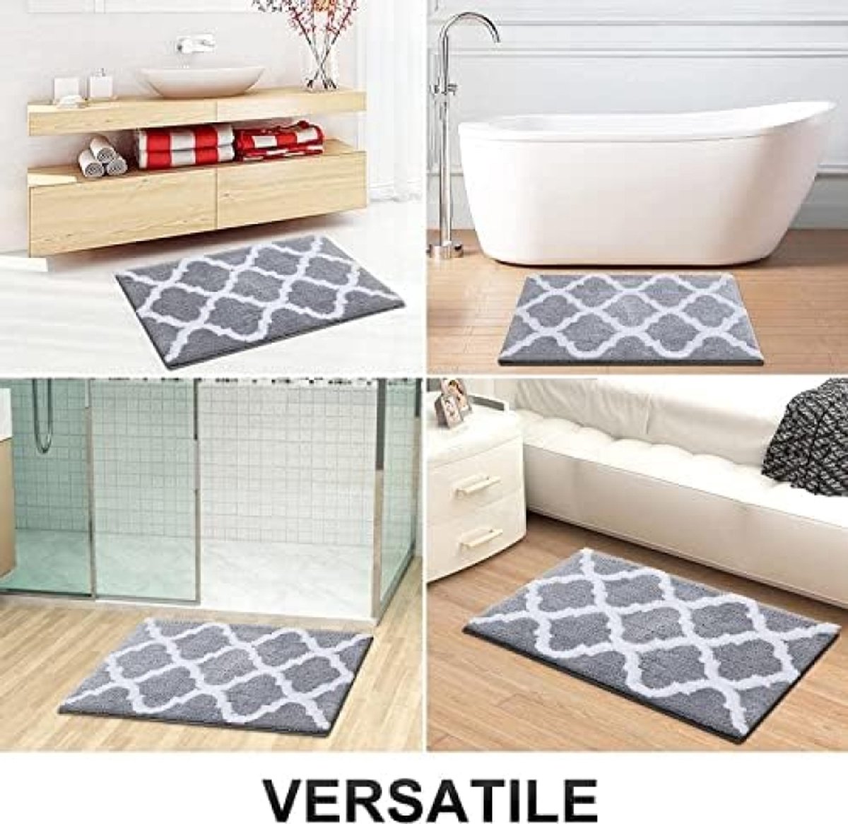 Zachte badkamermat met antislip onderkant - 40x60 cm