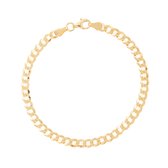 Cavill - 925 Sterling Zilveren Armband - Gouden Verguld - 17,5 cm Pantserarmband - Elegante & Verstelbare Damesarmband - Karabijnsluiting