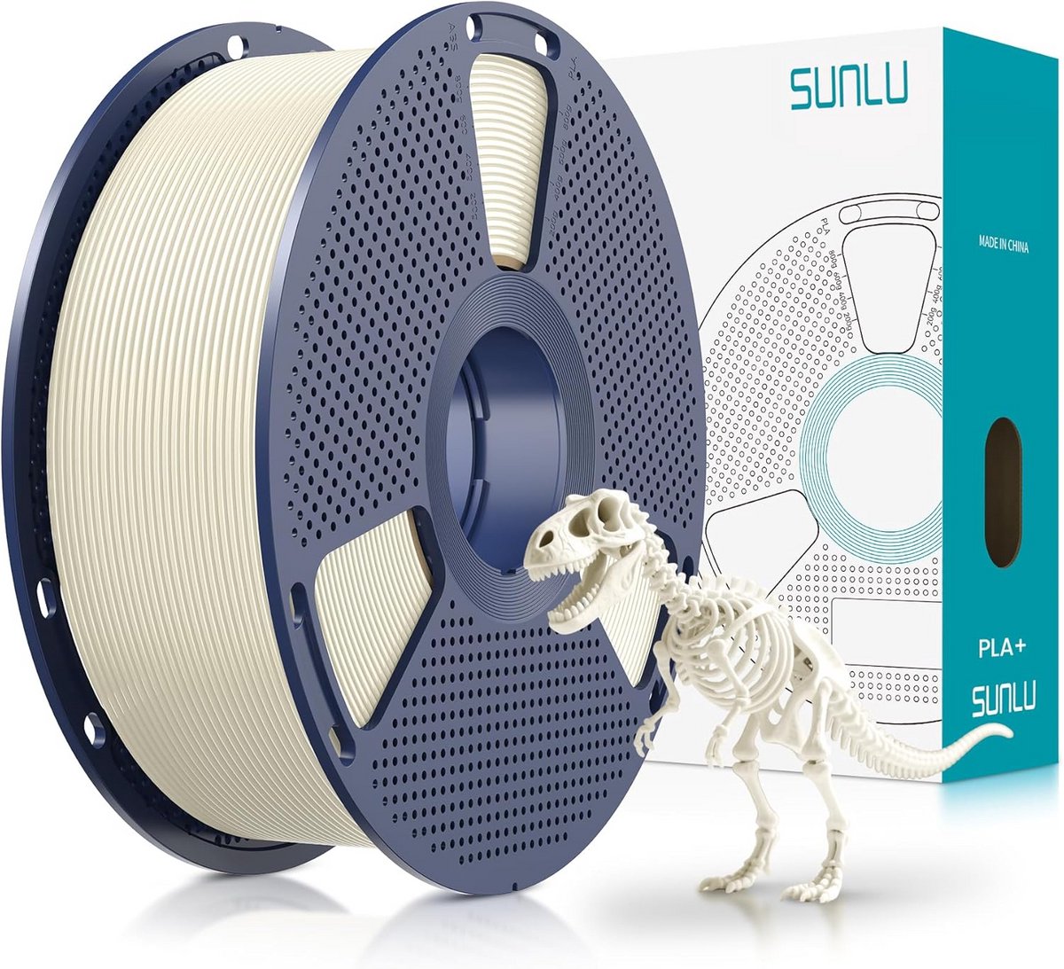 Sterk en Nauwkeurig PLA+ Gloeidraad 1,75 mm voor 3D-Printer, 1 kg, Botwit