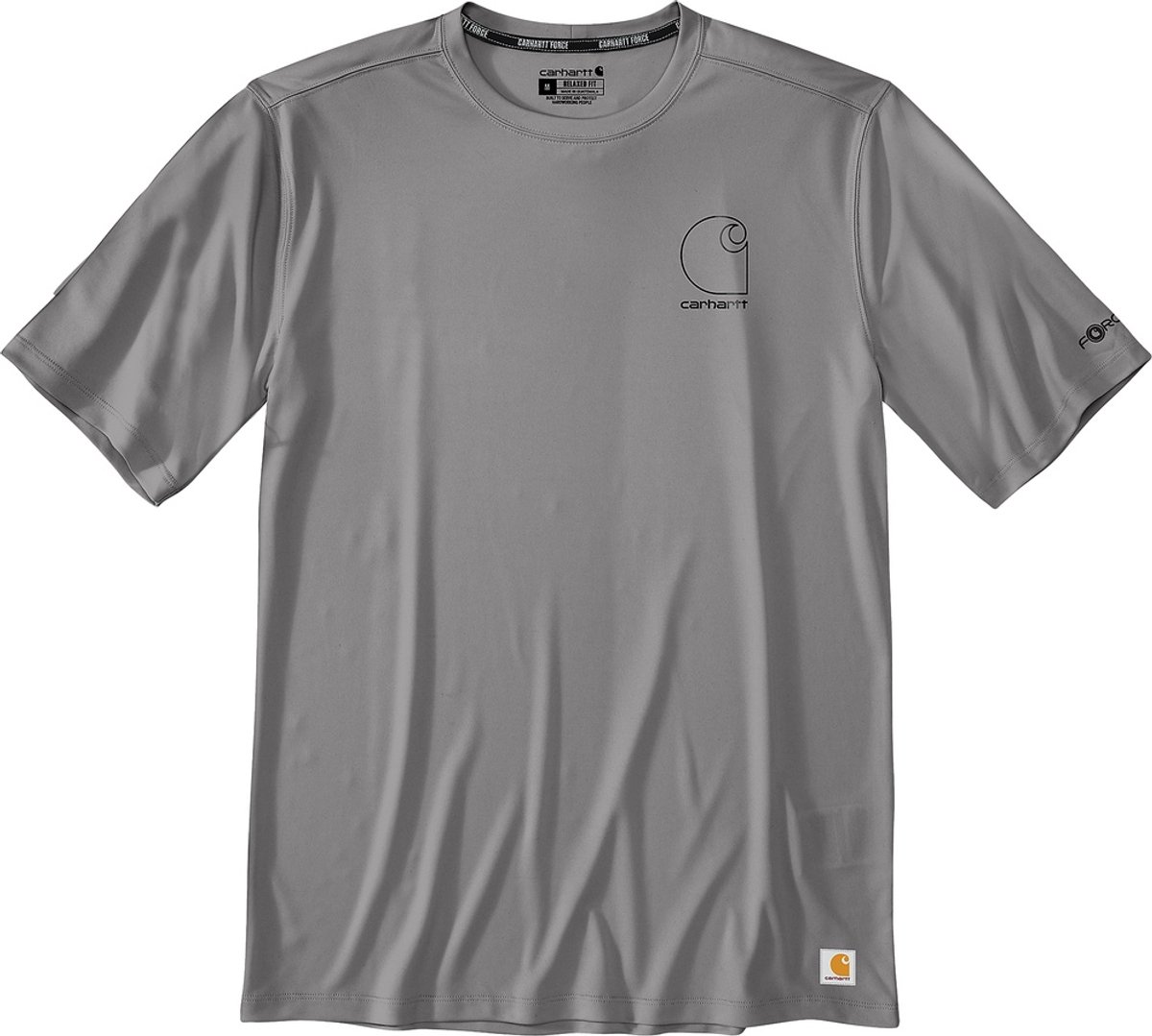 Carhartt Force Sun Defender™ Relaxed Logo T-Shirt 107182 Asphalt-S Grijs