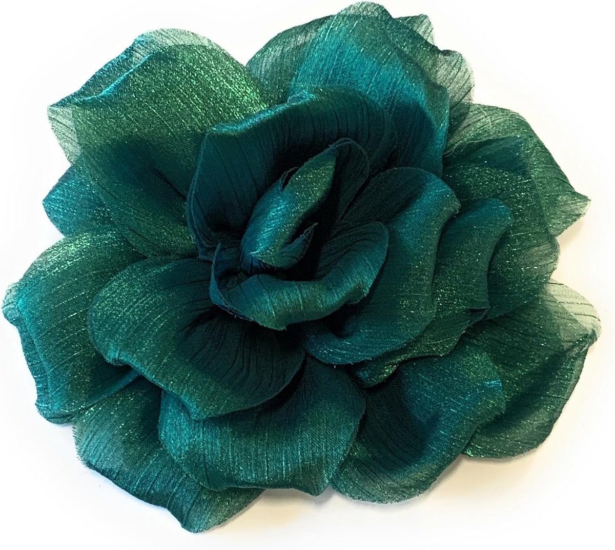 Grote Roze Satijnen Bloem Haarclip en Broche Speld voor Feestelijke Gelegenheden